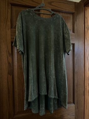 FP Movement by Free People Washed Olive Green Leg Day Tee